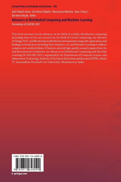 Produktbild: Advances in Distributed Computing and Machine Learning