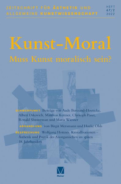 Produktbild: Zeitschrift f&uuml;r &Auml;sthetik und Allgemeine Kunstwissenschaft, Bd. 67/2