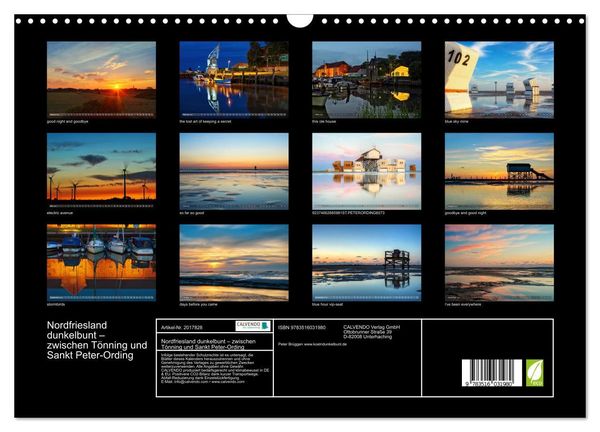 Produktbild: Nordfriesland dunkelbunt &ndash; zwischen T&ouml;nning und Sankt Peter-Ording (Wandkalender 2026 DIN A3 quer), CALVENDO Monatskalender