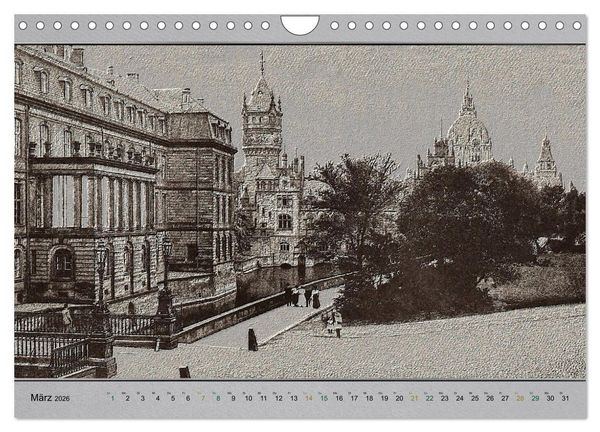 Produktbild: Hannover, alte Aufnahmen neu interpretiert. (Wandkalender 2026 DIN A4 quer), CALVENDO Monatskalender