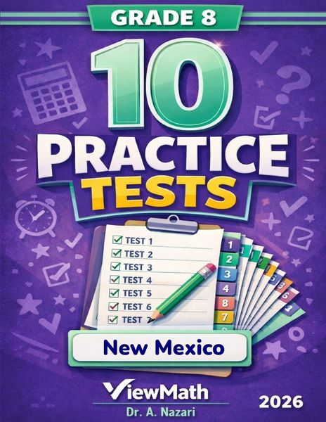 Produktbild: 10 New Mexico NM-MSSA Grade 8 Math Practice Tests