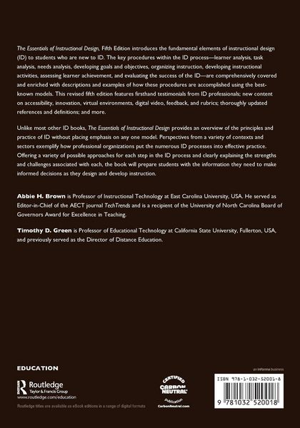 Produktbild: The Essentials of Instructional Design