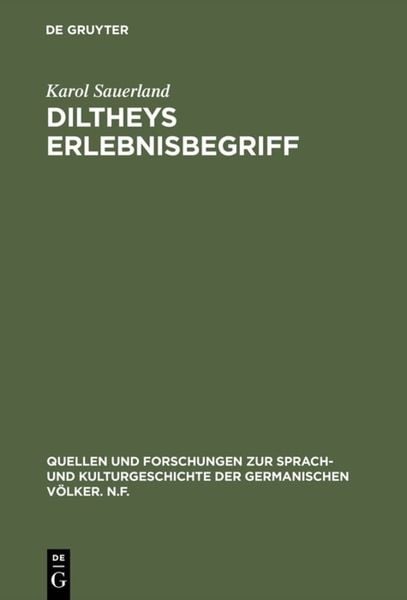 Produktbild: Diltheys Erlebnisbegriff