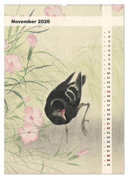 Produktbild: Ohara Koson - Gefiederte Sch&ouml;nheiten (Wandkalender 2026 DIN A2 hoch), CALVENDO Monatskalender