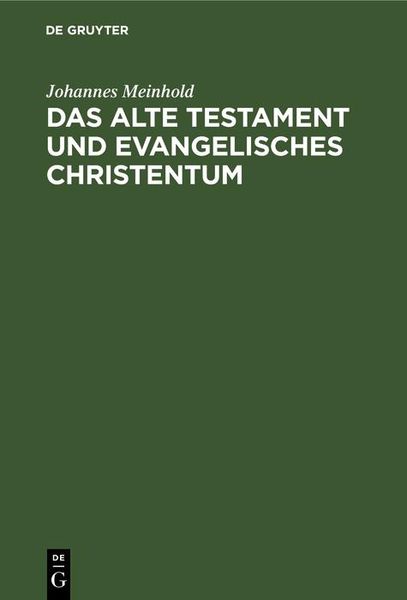 Produktbild: Das Alte Testament und evangelisches Christentum