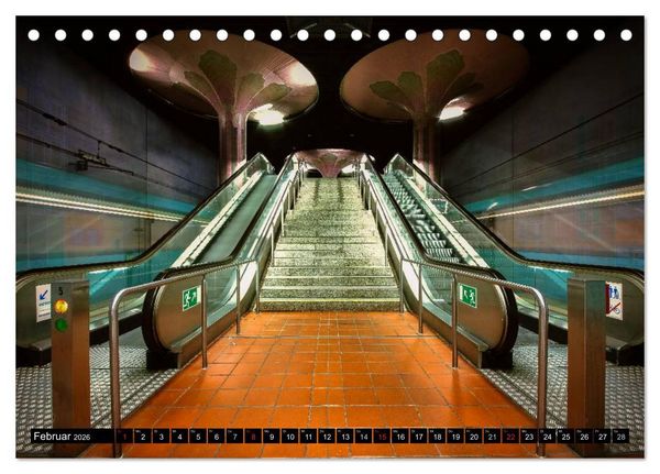 Produktbild: Frankfurt - mit der U-Bahn erfahren (Tischkalender 2026 DIN A5 quer), CALVENDO Monatskalender