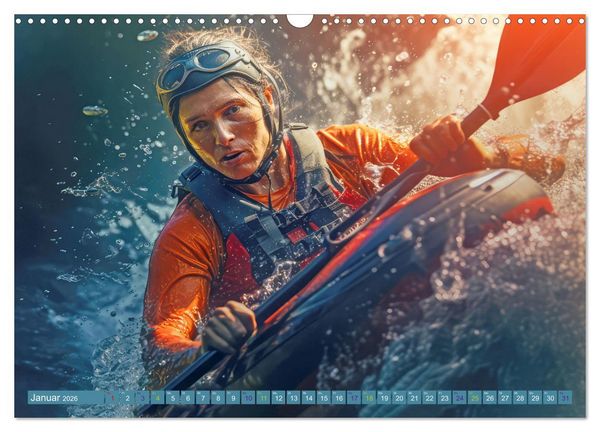 Produktbild: Kayak Wildwasser Sport (Wandkalender 2026 DIN A3 quer), CALVENDO Monatskalender