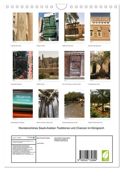 Produktbild: Wundersch&ouml;nes Saudi-Arabien Traditionen und Chancen im K&ouml;nigreich (Wandkalender 2026 DIN A4 hoch), CALVENDO Monatskalender