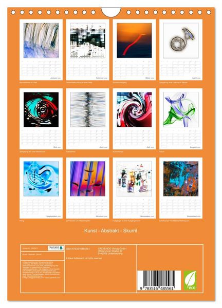 Produktbild: Kunst - Abstrakt - Skurril (Wandkalender 2026 DIN A4 hoch), CALVENDO Monatskalender