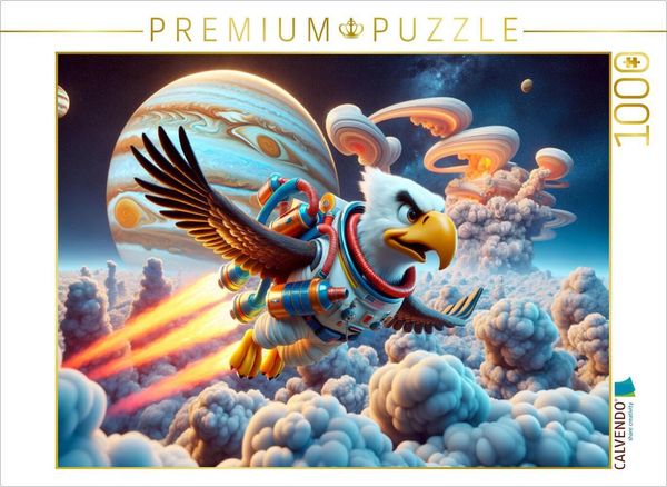 Produktbild: CALVENDO Puzzle Adler im Jupitersturm: Flug durch das Gasmeer | 1000 Teile Lege-Gr&ouml;&szlig;e 64x48cm Foto-Puzzle f&uuml;r gl&uuml;ckliche Stunden