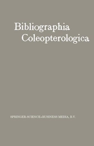 Produktbild: Bibliographia Coleopterologica