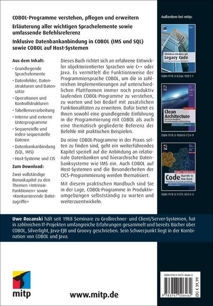 Produktbild: COBOL - Altsysteme warten und erweitern