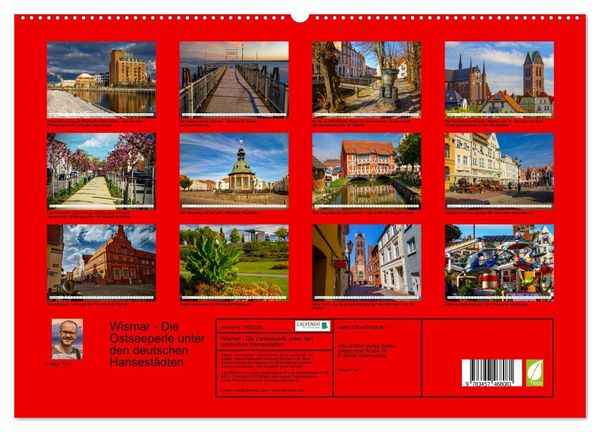 Produktbild: Wismar - Die Ostseeperle unter den deutschen Hansest&auml;dten (hochwertiger Premium Wandkalender 2026 DIN A2 quer), Kunstdruck in Hochglanz