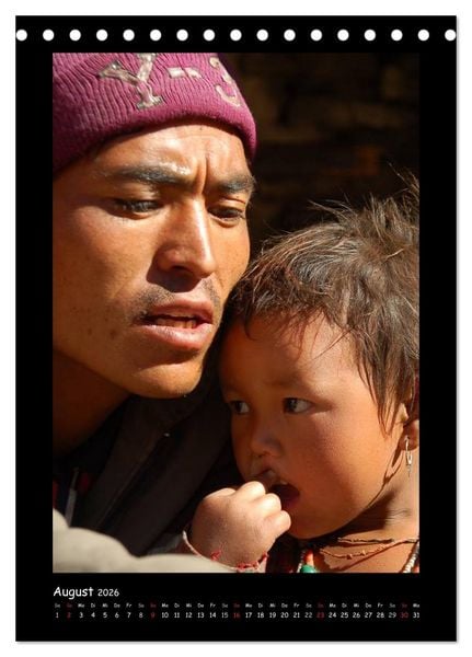 Produktbild: Nepal - Gesichter eines Landes (Tischkalender 2026 DIN A5 hoch), CALVENDO Monatskalender