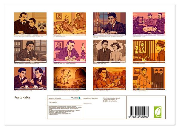 Produktbild: Franz Kafka (Wandkalender 2026 DIN A4 quer), CALVENDO Monatskalender