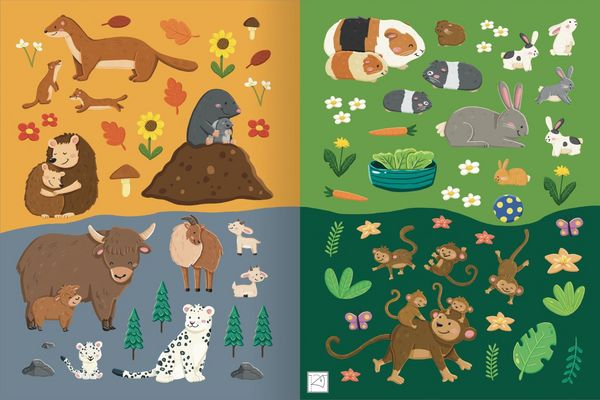 Produktbild: Erstes Stickern &ndash; Tierkinder