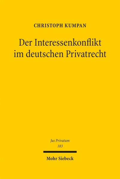 Produktbild: Der Interessenkonflikt im Deutschen Privatrecht