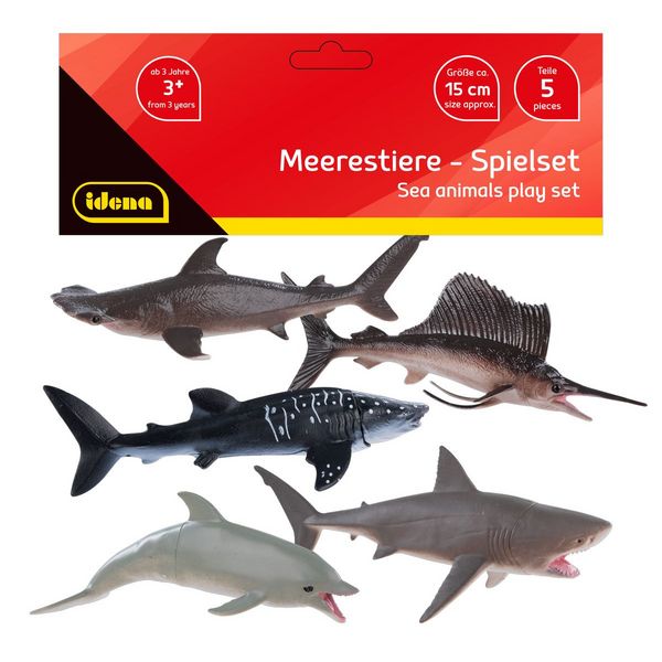 Produktbild: Idena Figuren Set Meerestiere 15cm 5 St&uuml;ck
