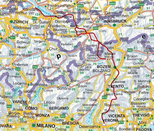 Produktbild: Alpen&uuml;berquerung Fernwanderweg E5, Rother Wanderf&uuml;hrer