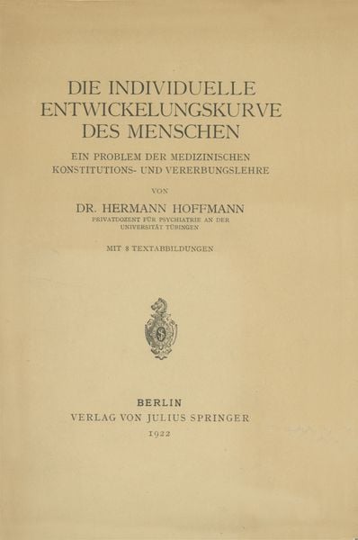 Produktbild: Die individuelle Entwickelungskurve des Menschen