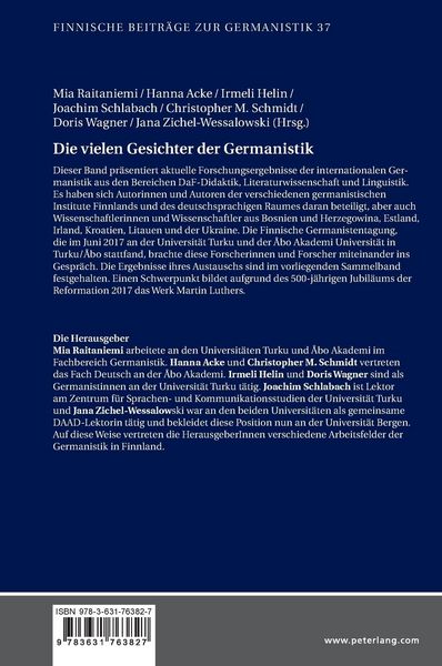 Produktbild: Die vielen Gesichter der Germanistik