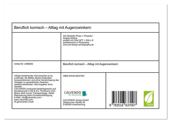 Produktbild: Beruflich komisch &ndash; Alltag mit Augenzwinkern (Tischkalender 2026 DIN A5 quer), CALVENDO Monatskalender
