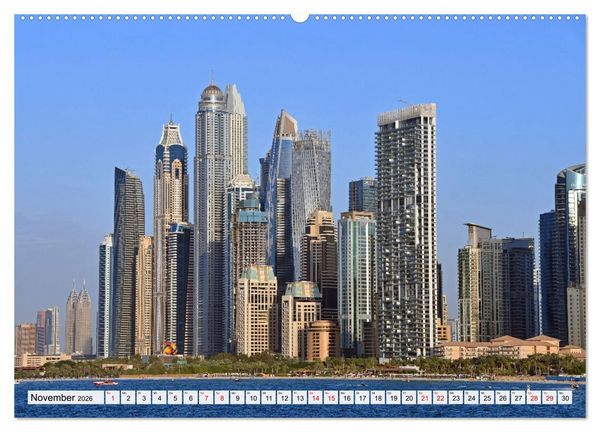 Produktbild: Die EMIRATES zwischen Dubai und Abu Dhabi (Wandkalender 2026 DIN A2 quer), CALVENDO Monatskalender