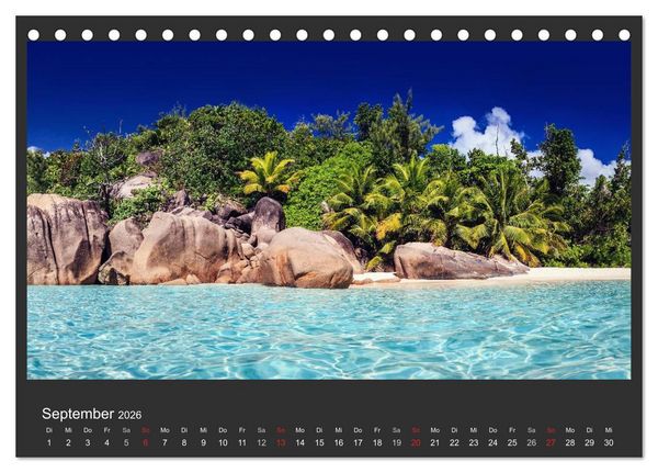 Produktbild: Seychellen Traumstr&auml;nde im Paradies (Tischkalender 2026 DIN A5 quer), CALVENDO Monatskalender