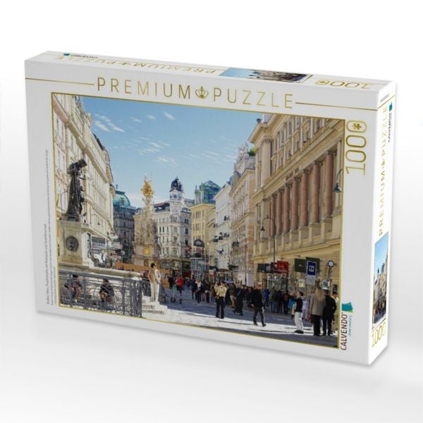 Produktbild: CALVENDO Puzzle Graben Wien, Prachtstra&szlig;e mit Pests&auml;ule und Josefsbrunnen | 1000 Teile Lege-Gr&ouml;&szlig;e 64x48cm Foto-Puzzle f&uuml;r gl&uuml;ckliche Stunden