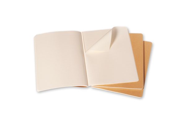 Produktbild: Moleskine Cahier Extra Large liniert packpapierbraun. 3er Pack