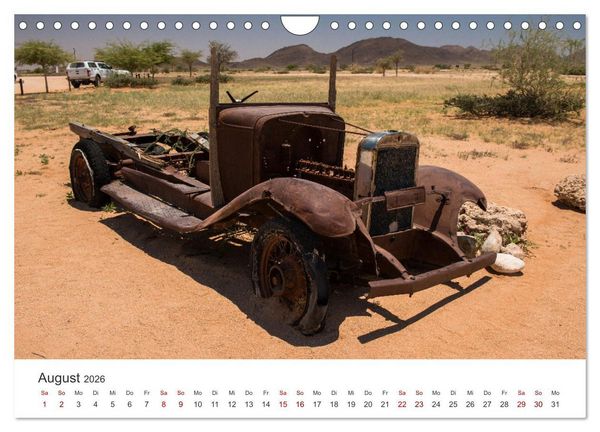 Produktbild: Solitaire Alte verlassene Autos in der namibischen W&uuml;ste (Wandkalender 2026 DIN A4 quer), CALVENDO Monatskalender
