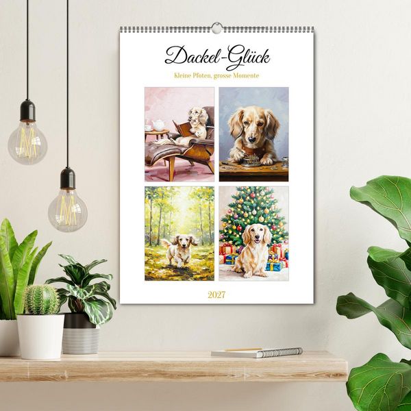Produktbild: Dackel-Gl&uuml;ck (Wandkalender 2027 DIN A2 hoch), CALVENDO Monatskalender