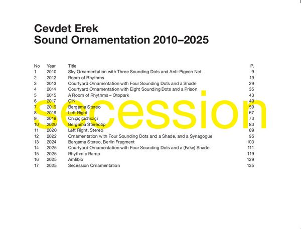 Produktbild: Cevdet Erek. Sound Ornamentation 2010&ndash;2025