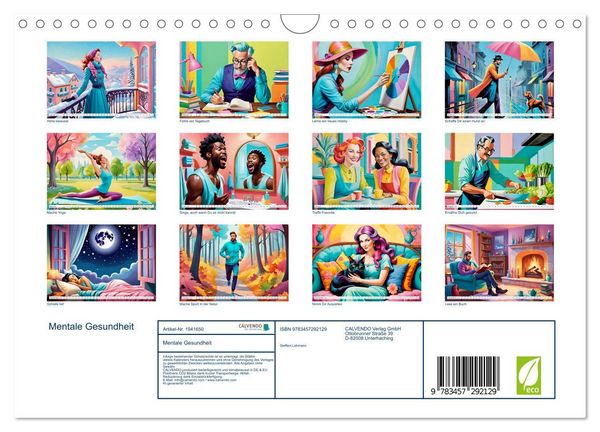 Produktbild: Mentale Gesundheit (Wandkalender 2026 DIN A4 quer), CALVENDO Monatskalender
