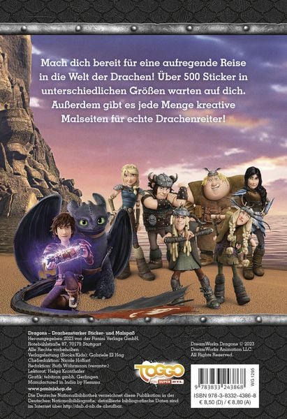Produktbild: Dragons: Drachenstarker Sticker- und Malspa&szlig;