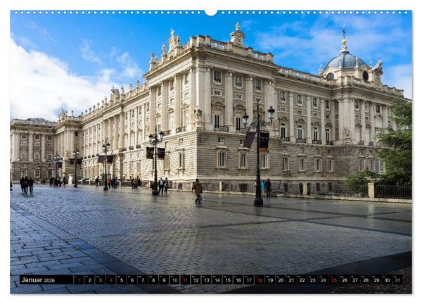 Produktbild: Metropole Madrid (hochwertiger Premium Wandkalender 2026 DIN A2 quer), Kunstdruck in Hochglanz