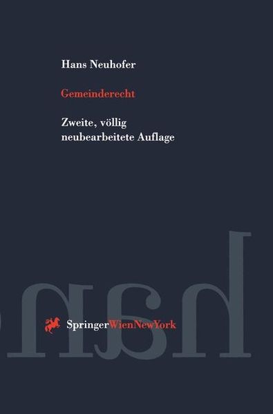 Produktbild: Neuhofer, H: Gemeinderecht