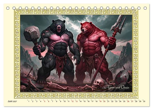 Produktbild: Ungeheuer der griechischen Mythologie (Tischkalender 2027 DIN A5 quer), CALVENDO Monatskalender