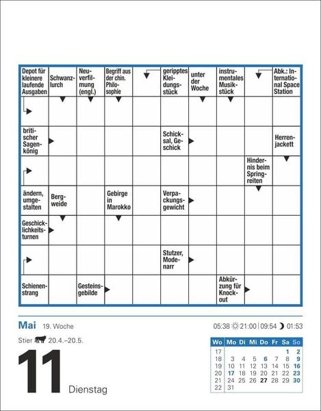 Produktbild: Kreuzwortr&auml;tsel Tagesabrei&szlig;kalender 2027