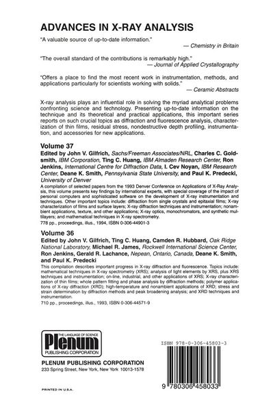 Produktbild: Advances in X-Ray Analysis