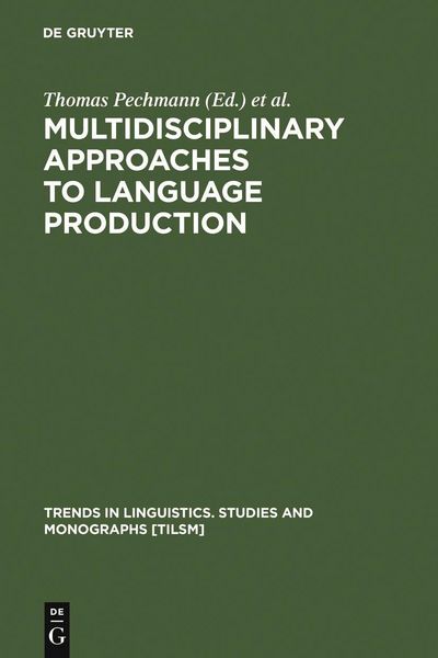 Produktbild: Multidisciplinary Approaches to Language Production