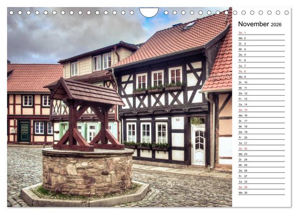 Produktbild: Fachwerkh&auml;user im Harz (Wandkalender 2026 DIN A4 quer), CALVENDO Monatskalender