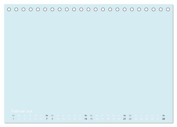 Produktbild: Bastelkalender - hell Blau (Tischkalender 2026 DIN A5 quer), CALVENDO Monatskalender
