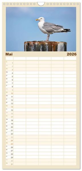 Produktbild: Familienplaner 2026 - Vorpommern mit R&uuml;gen mit 5 Spalten (Wandkalender, 21 x 45 cm) CALVENDO