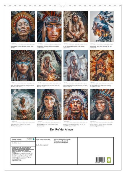 Produktbild: Der Ruf der Ahnen (Wandkalender 2026 DIN A2 hoch), CALVENDO Monatskalender