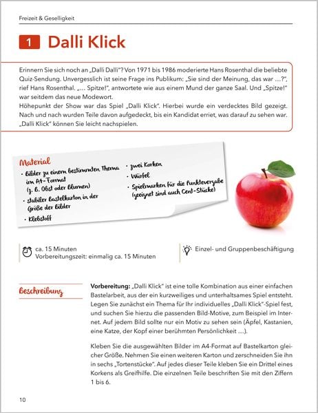 Produktbild: Das gro&szlig;e Besch&auml;ftigungsbuch f&uuml;r Menschen mit Demenz. Ideen, Spiele, Besch&auml;ftigungen f&uuml;r Senioren mit Demenz. Ratgeber.