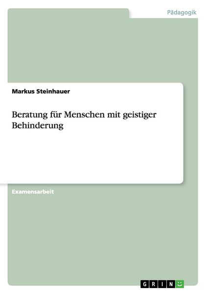 Produktbild: Beratung f&uuml;r Menschen mit geistiger Behinderung