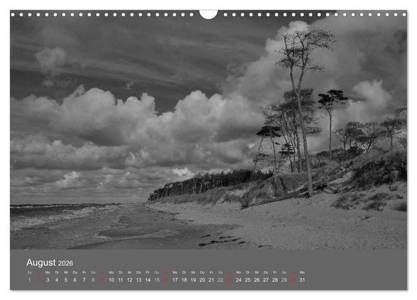 Produktbild: Ostsee - von schwarz bis wei&szlig; (Wandkalender 2026 DIN A3 quer), CALVENDO Monatskalender