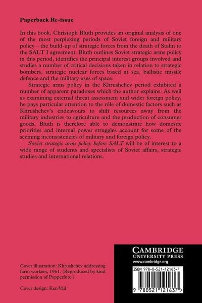 Produktbild: Soviet Strategic Arms Policy Before Salt