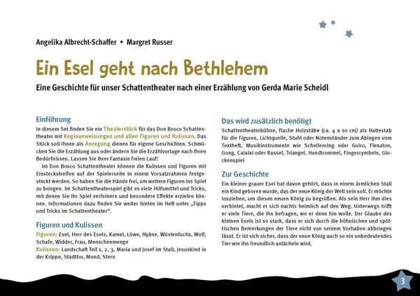 Ein Esel geht nach Bethlehem